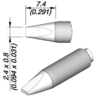 Lötspitze Serie C245E, C245161E/3,2 x 0,8 mm, Meißelform-Beschreibung lesen