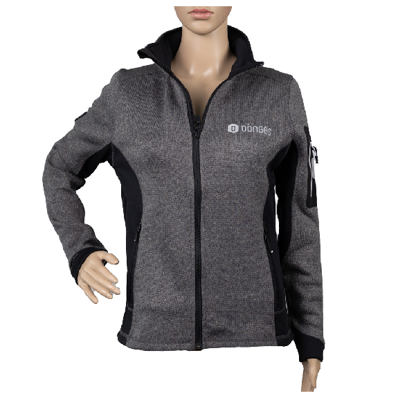 Strickflejacke "Marieke" anthrazit, GR.S, 3 x  Logo, M-Beschreibung lesen