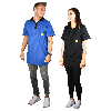 ESD-Polo-Shirt light, mit schwarzem Kragen, Größe XL, schwarz