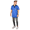 ESD-Polo-Shirt light, mit schwarzem Kragen, Größe XL, schwarz