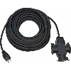 Alargador eléctrico IP44 H07RN-F 3G15 con cabezal de goma de 3 tomas 25