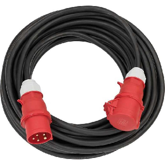 Alargador eléctrico IP44 H07RN-F 5G con enchufe CEE 400V/16A de 5 polos 10 m x 40 mm-Leer más