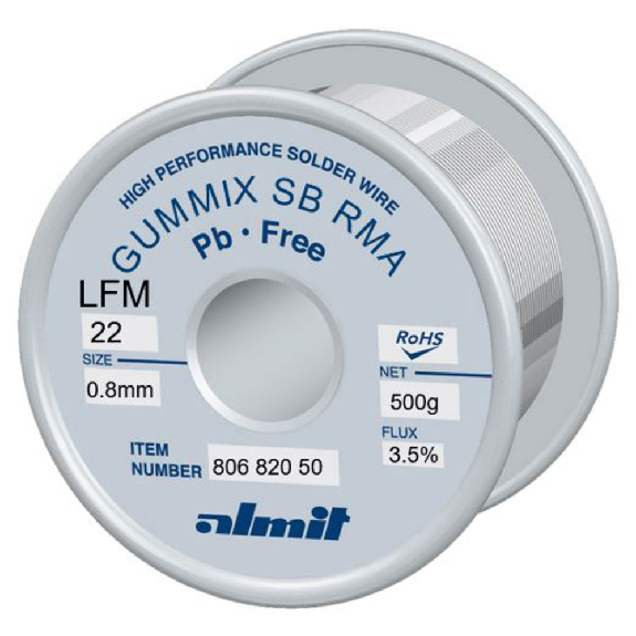 Lötdraht, GUMMIX SB RMA, 0,8 mm, 500 g-Beschreibung lesen