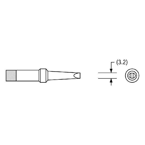 Lötspitze für  Serie PT, Meißelform, PT C9/3,2 mm, gerade-Beschreibung lesen