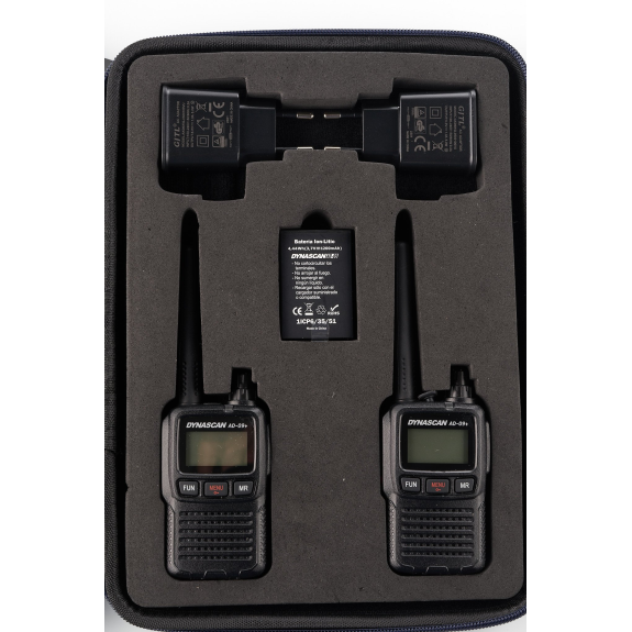 Dynascan AD-09+ Plus pareja walkies PMR-446 con maletín-Leer más