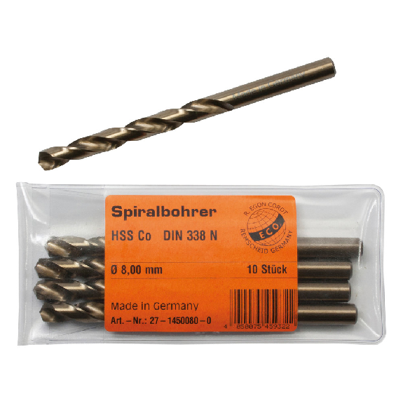 HSS-Spiralbohrer Co 5%, Ø 3,0 mm HSS-Spiralbohrer Co 5%, Ø 3,0 mm-Beschreibung lesen