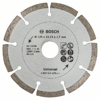Diamanttrennscheibe für Baumaterial, Durchmesser: 125 mm-Beschreibung lesen