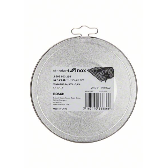 Bosch Trennscheibe gerade Standard for Inox - Rapido WA 60 T BF, 115 mm,-Beschreibung lesen