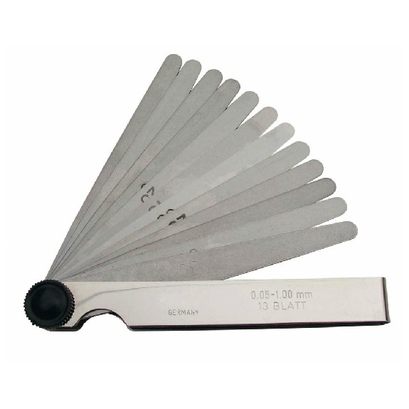 Fühlerlehre, 13 Blätter, 0,05 - 1,00 mm Fühlerlehre, 13 Blätter, 0,05 - 1,00 mm-Beschreibung lesen
