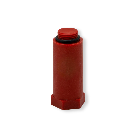 Kunststoff Baustopfen rot mit Kunststoff Gewinde 1/2'' und O-Ring Kunststoff Baustopfen rot mit Kunststoff Gewinde 1/2'' und O-Ring-Beschreibung lesen