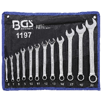 Ringmaulschlüssel-Satz, DIN 3113-A, 12-teilig, 6-22 mm-Beschreibung lesen
