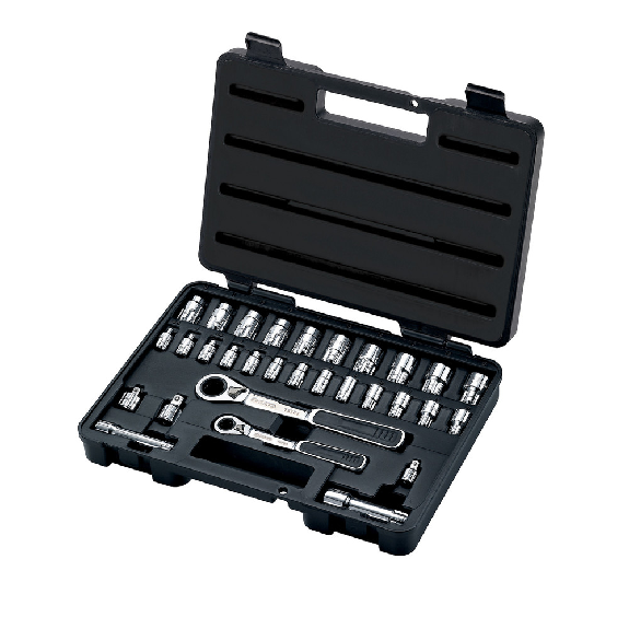Durchsteckschlüssel-Satz, 1/4" & 3/8" 30-teilig, 3,5-19 mm-Beschreibung lesen