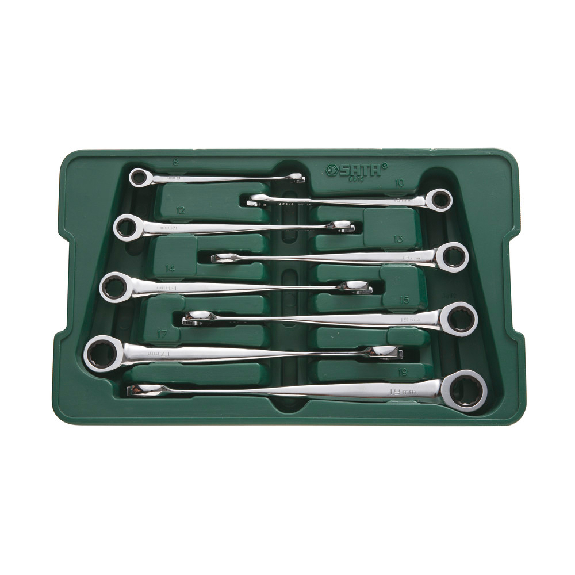 Ratschen Doppelringschl. Satz 8-tlg. 8-19 mm, XLX-Beam gebogen Ratschen Doppelringschl. Satz 8-tlg. 8-19 mm, XLX-Beam gebogen-Beschreibung lesen