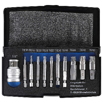 Schraubenausdreher-Satz, T-Profil (Torx), 11-teilig, T10-T55-Beschreibung lesen