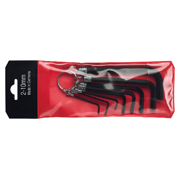 Stiftschlüsselsatz, am Ring, DIN 911 WS, in Tasche, 1/16 - 3/8 ", 10 tlg.-Beschreibung lesen