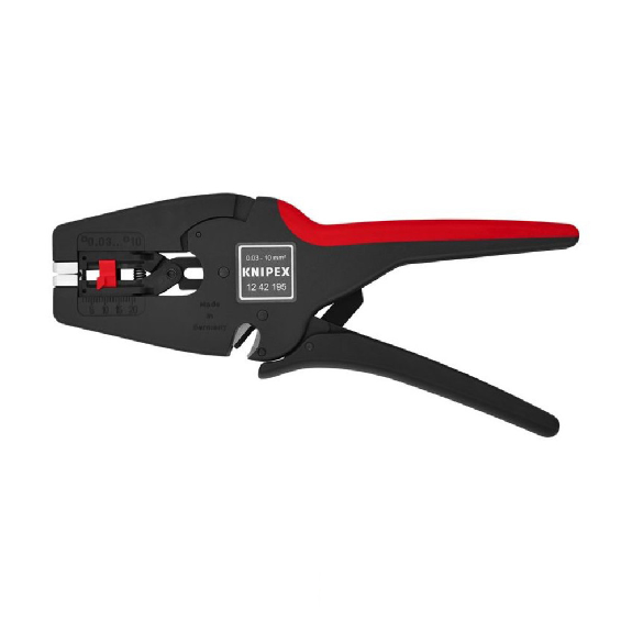 KNIPEX 12 42 195 SB MultiStrip 10 Automatische Abisolierzange 195 mm (SB-Karte/Blister)-Beschreibung lesen