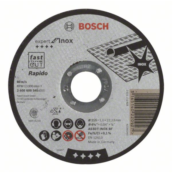 Bosch Trennscheibe gerade Expert for Inox - Rapido. Fr kleine Winkelschleifer-Beschreibung lesen