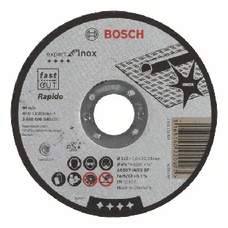 Bosch Trennscheibe gerade Expert for Inox - Rapido. Fr kleine Winkelschleifer-Beschreibung lesen