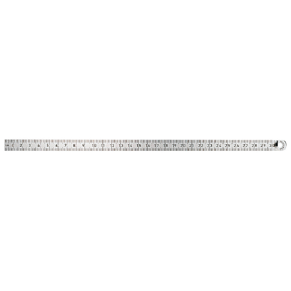 Biegsamer Stahlmaßstab, rostfrei, 300 x 13 mm Biegsamer Stahlmaßstab, rostfrei, 300 x 13 mm-Beschreibung lesen