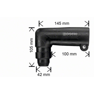 Winkelbohrkopf für leichte Bohrhämmer mit SDS-plus Werkzeughalter, 43 mm-Beschreibung lesen