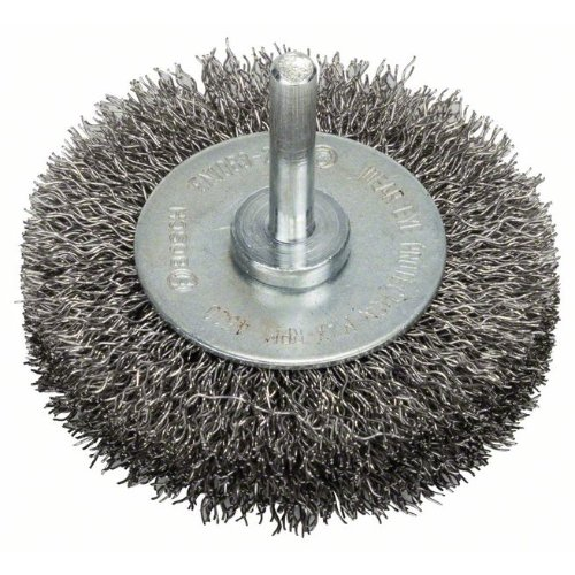Brosse disque, acier inoxydable, fil ondulé, 70 mm, 0,3 mm, 15 mm, 4500 tr/min-Leggi tutto