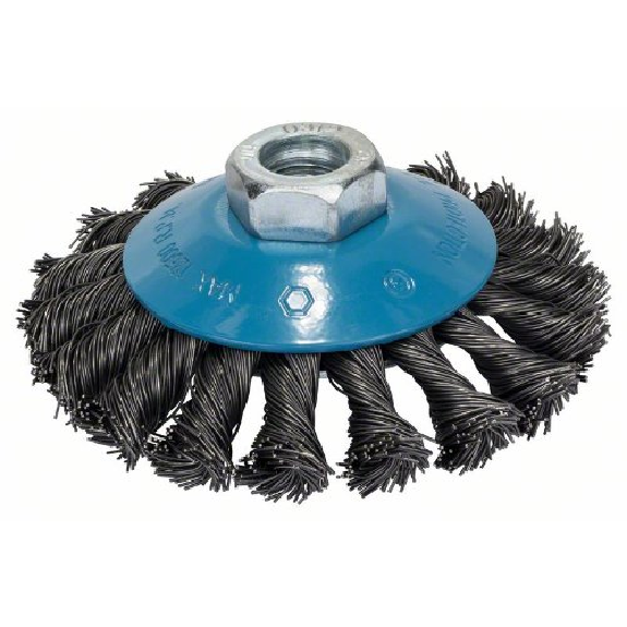 Kegelbürste Heavy for Metal, gezopfter Draht, 0,5 mm, 100 mm, 12500 U/min, M 14-Beschreibung lesen