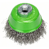 Topfbürste, Edelstahl, gewellter Draht, 75 mm, 0,3 mm, 12500 U/min, M14