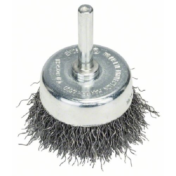 Topfbürste, Stahl, gewellter Draht, 50 mm, 0,3 mm, 4500 U/ min-Beschreibung lesen