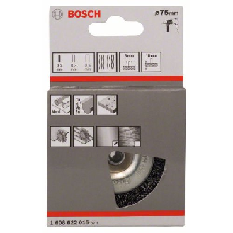 Scheibenbürste, Stahl, gewellter Draht, 75 mm, 0,2 mm, 10 mm, 4500 U/min-Beschreibung lesen
