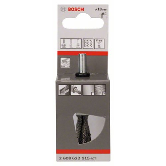 Pinselbürste, Stahl, gezopfter Draht, 0,35 mm, 10 mm, 4500 U/ min-Beschreibung lesen