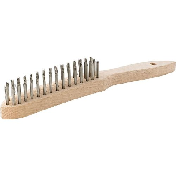 Brosse à main métallique Format, inox, 3 rangs, lisse-Leggi tutto