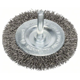 Scheibenbürste, Edelstahl, gewellter Draht, 70 mm, 0,3 mm, 10 mm, 4500 U/ min-Beschreibung lesen