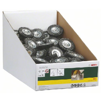 Scheibenbürste für Bohrmaschinen, Gewellter Draht, 50 mm, 12 mm-Beschreibung lesen