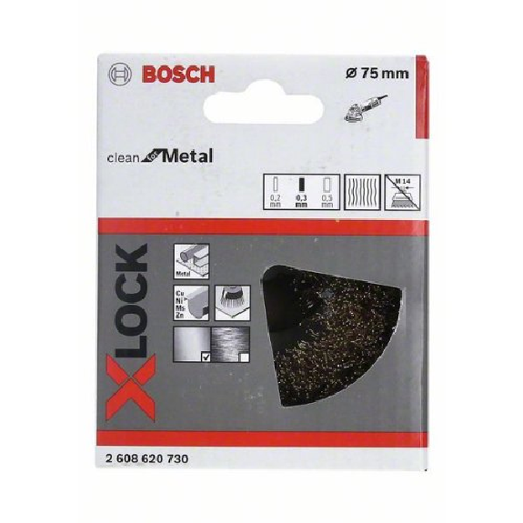 X-LOCK Topfbürste 70 mm, gewellte Messingbürsten 70 mm, 0,3 mm, X-LOCK X-LOCK Topfbürste 70 mm, gewellte Messingbürsten 70 mm, 0,3 mm, X-LOCK-Beschreibung lesen