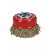 X-LOCK Topfbürste 70 mm, gewellte Messingbürsten 70 mm, 0,3 mm, X-LOCK