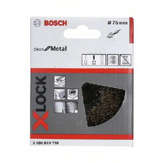 X-LOCK Topfbürste 70 mm, gewellte Messingbürsten 70 mm, 0,3 mm, X-LOCK-Beschreibung lesen