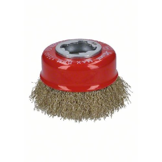 X-LOCK Topfbürste 70 mm, gewellte Messingbürsten 70 mm, 0,3 mm, X-LOCK-Beschreibung lesen