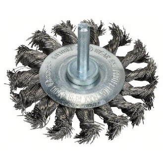 Scheibenbürste, Edelstahl, gezopfter Draht, 70 mm, 0,35 mm, 14 mm, 4500 U/ min-Beschreibung lesen