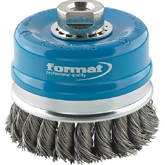 Topfbürste Stahldraht M14 100x0,80mm gezopft-Beschreibung lesen
