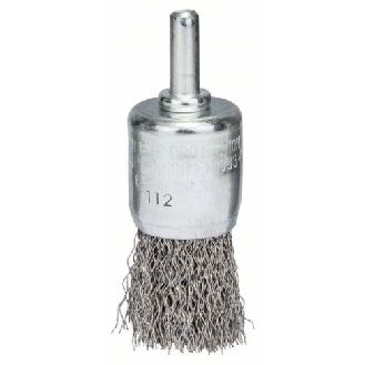 Pinselbürste, Edelstahl, gewellter Draht, 0,3 mm, 25 mm, 4500 U/ min-Beschreibung lesen