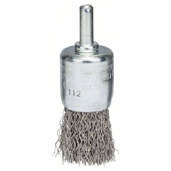 Pinselbürste, Edelstahl, gewellter Draht, 0,3 mm, 25 mm, 4500 U/ min-Beschreibung lesen