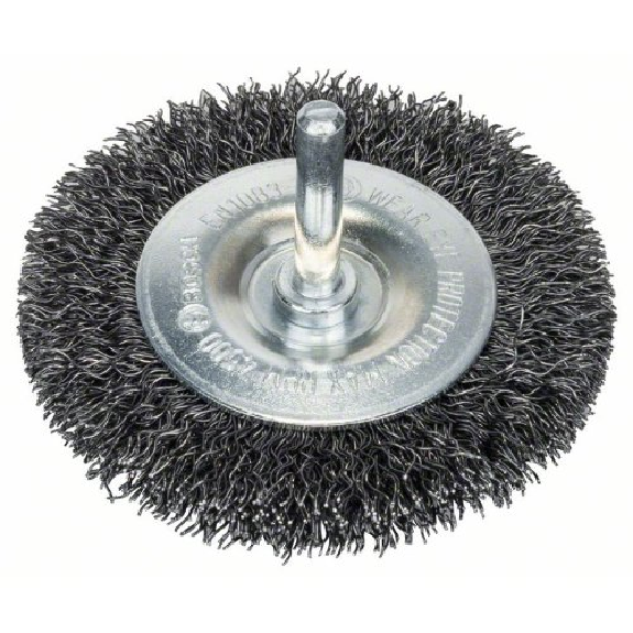 Scheibenbürste, Stahl, gewellter Draht, 75 mm, 0,3 mm, 8 mm, 4500 U/min Scheibenbürste, Stahl, gewellter Draht, 75 mm, 0,3 mm, 8 mm, 4500 U/min-Beschreibung lesen