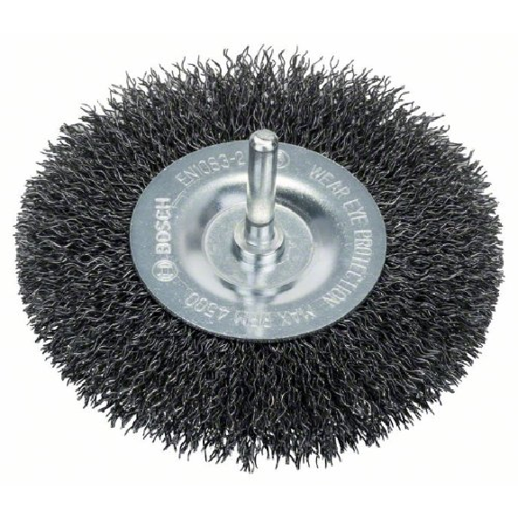 Scheibenbürste, Stahl, gewellter Draht, 100 mm, 0,3 mm, 10 mm, 4500 U/min-Beschreibung lesen