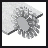 Scheibenbürste, Stahl, gewellter Draht, 100 mm, 0,3 mm, 10 mm, 4500 U/min