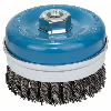 Topfbürste, Stahl, gezopfter Draht, 100 mm, 0,8 mm, 8500 U/ min, M 14