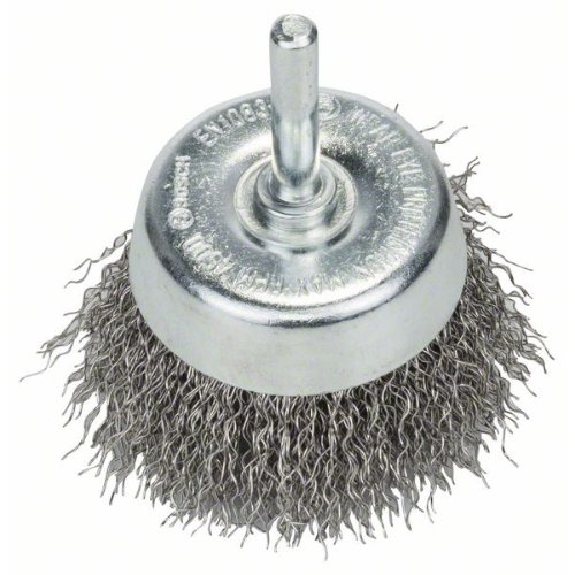 Topfbürste, Edelstahl, gewellter Draht, 60 mm, 0,3 mm, 4500 U/min-Beschreibung lesen