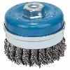 Topfbürste, Stahl, gezopfter Draht, 90 mm, 0,5 mm, 8500 U/ min, M 14