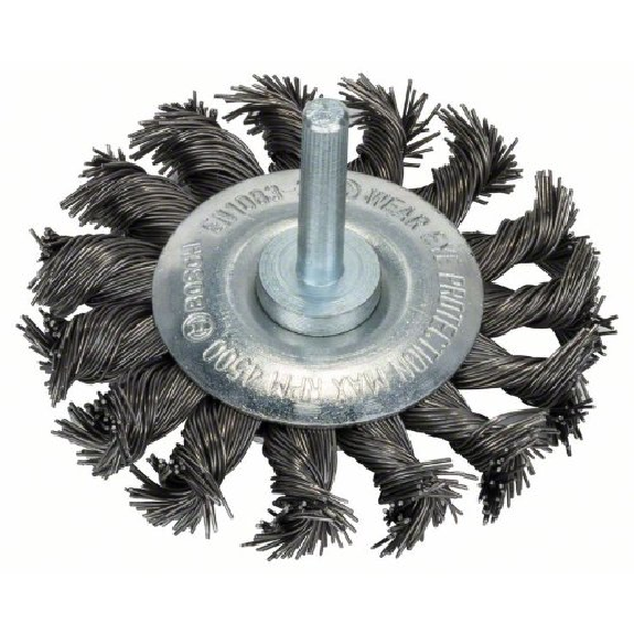 Scheibenbürste, Stahl, gezopfter Draht, 75 mm, 0,5 mm, 13 mm, 4500 U/ min-Beschreibung lesen
