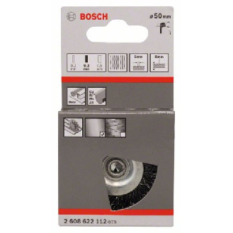 Scheibenbürste, Stahl, gewellter Draht, 50 mm, 0,3 mm, 8 mm, 4500 U/min-Beschreibung lesen