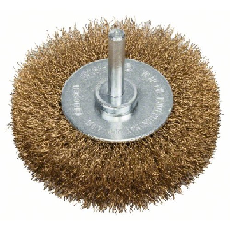 Scheibenbürste, Messing, gewellter Draht, 75 mm, 0,2 mm, 16 mm, 4500 U/ min-Beschreibung lesen